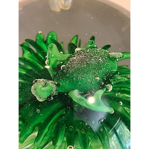 Art Glass Sea Turtle & Colorful Fish Paperweight Hand Crafted Blown Figurine EUC - Picture 4 of 12
